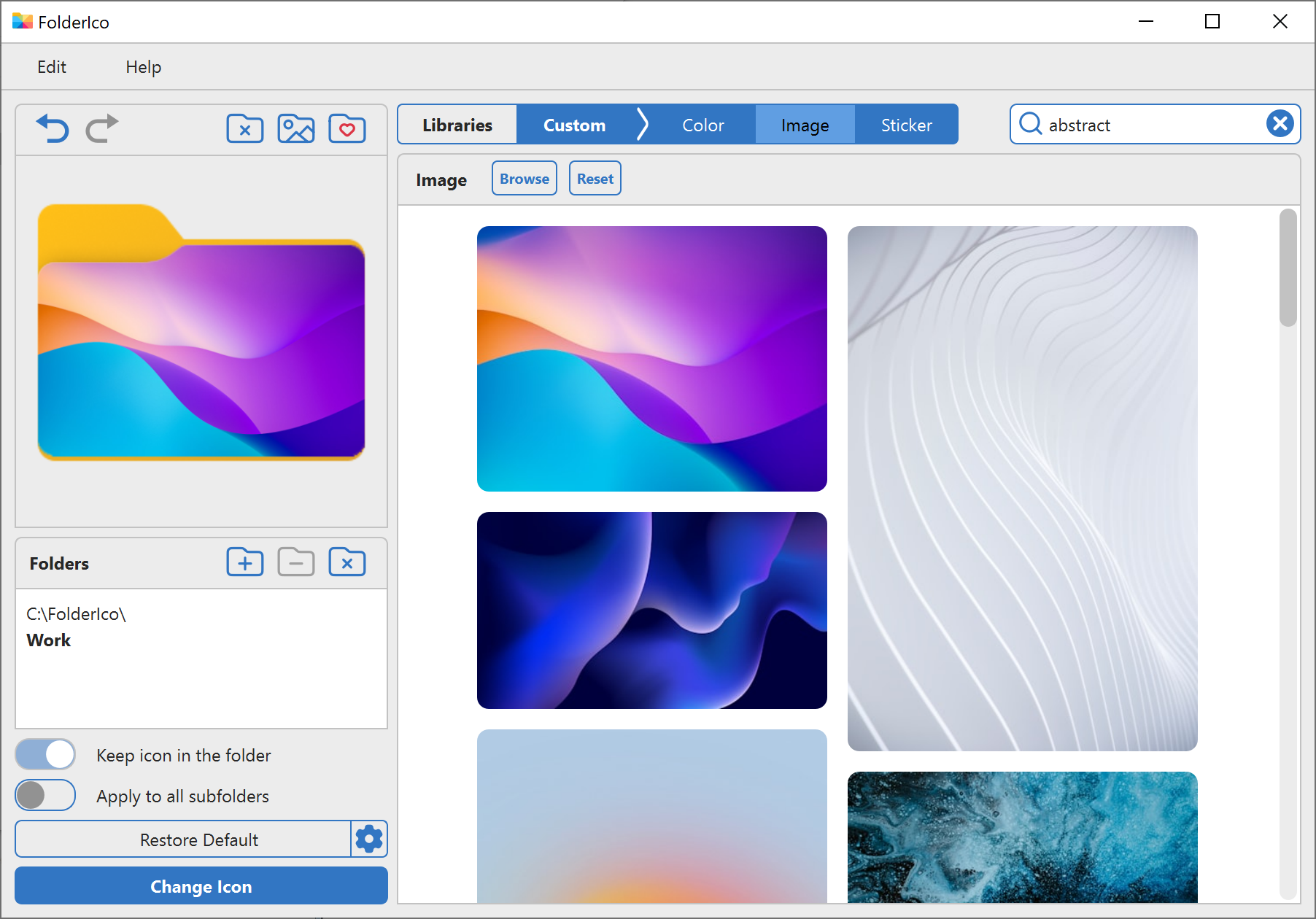 Change folder icon in Windows