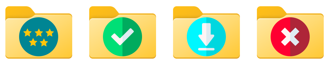 Custom folder icons in Windows 11 and Windows 10 created with FolderIco