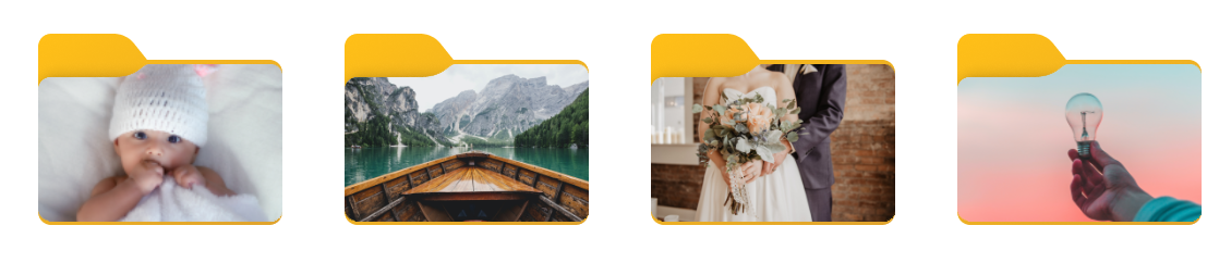 Custom folder previews in Windows created with FolderIco image covers