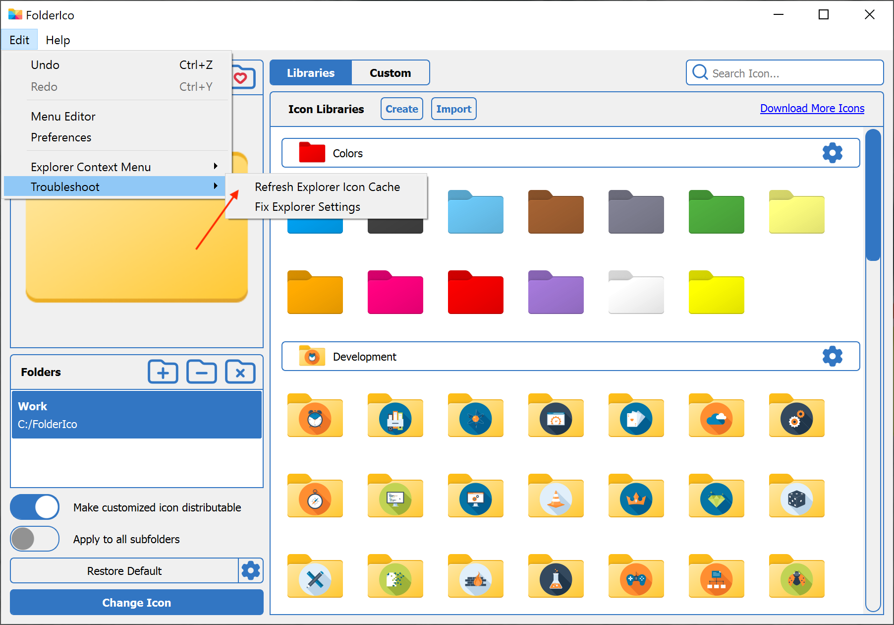 Refresh Explorer icon cache
